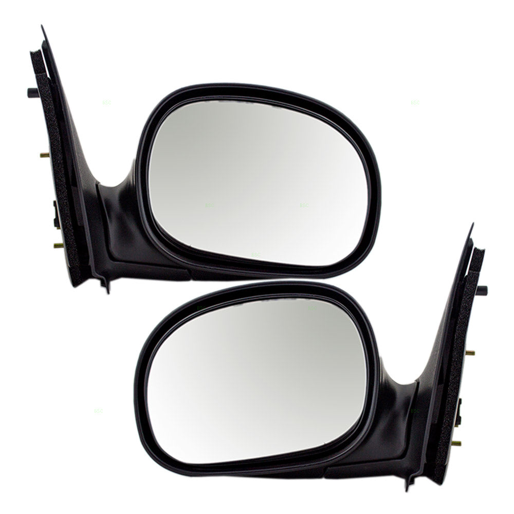 Manual Mirror for 1997-2002 F-150 Contour Type To 02/11/02 1997-1999 F-250 1997-1997 F-350 F7TZ17D743AB Set