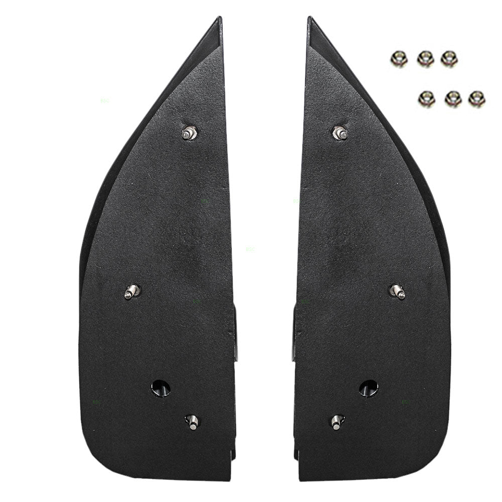 Manual Mirror for 1992-2002 E-150 Econoline Flat Glass Swing Lock Paddle Type for 2003-2007 E-150 for 1992-2002 E-250 Econoline for 2003-2007 E-250 for 2003-2005 E-350 Club Wagon F4UZ17683A Set