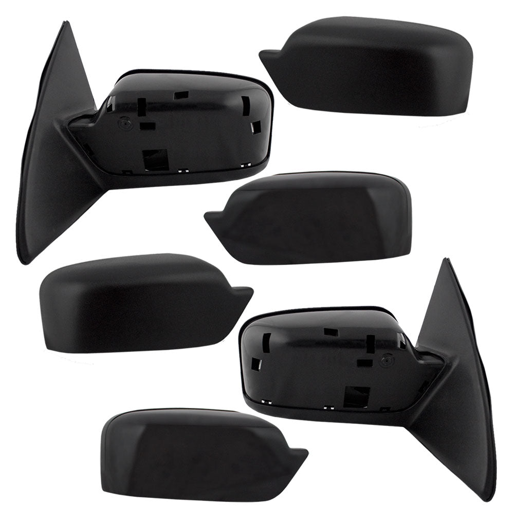 Power Mirror for 2006-2010 Fusion Paint To Match & Textured Black Covers for 2006-2010 Milan 6E5Z17683A Set FO1320265