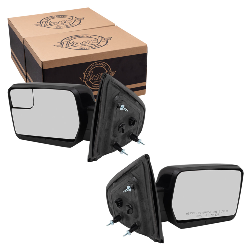 Power Mirror for 2011-2014 F-150 Reflector-Spotter Glass  Pedestal Type BL3Z17683HAPTM Set