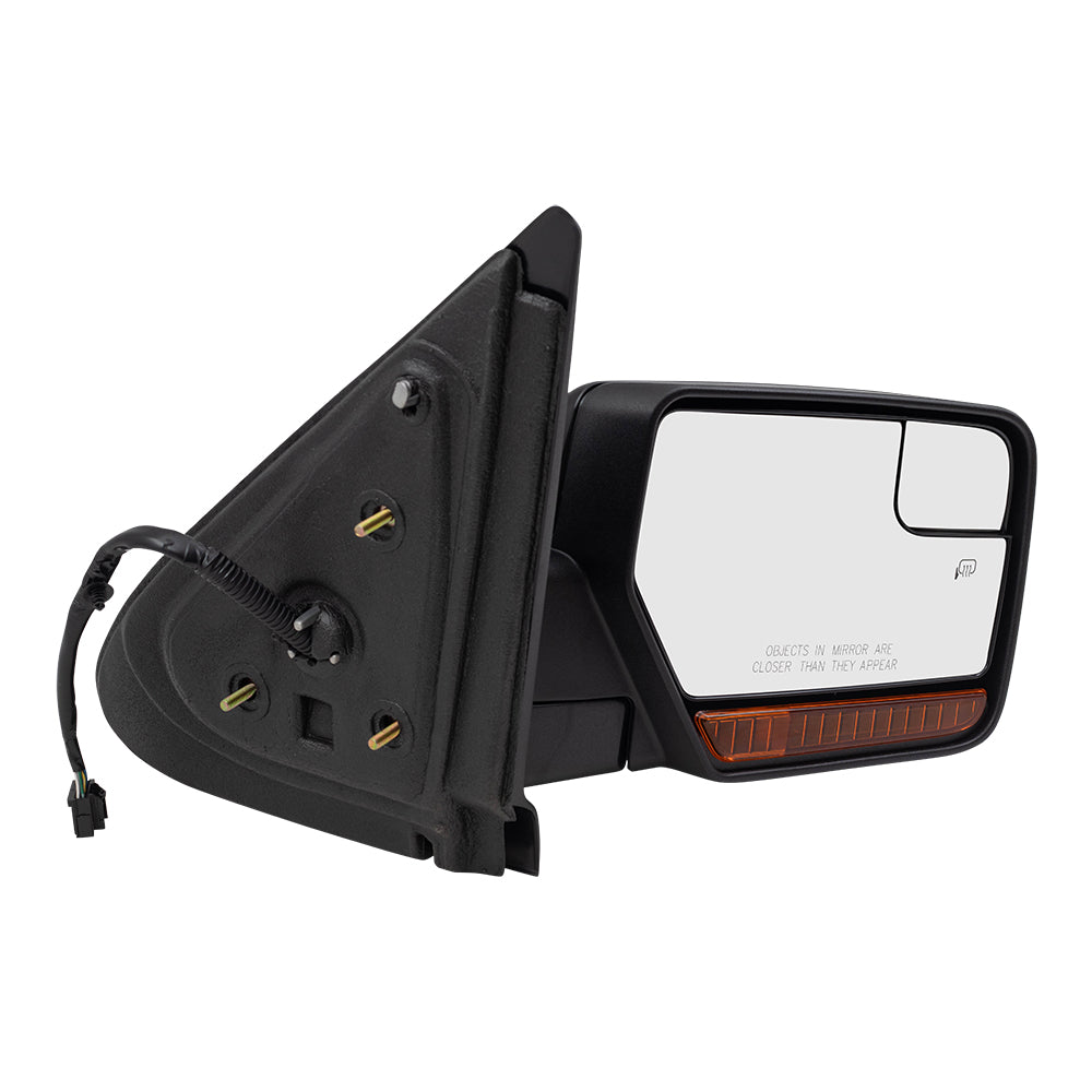 Power Folding Spotter Glass Mirror Replacement for 2012-2014 Expedition Navigator Passengers Heated Memory Puddle Lamp CL1Z17682CBPTM