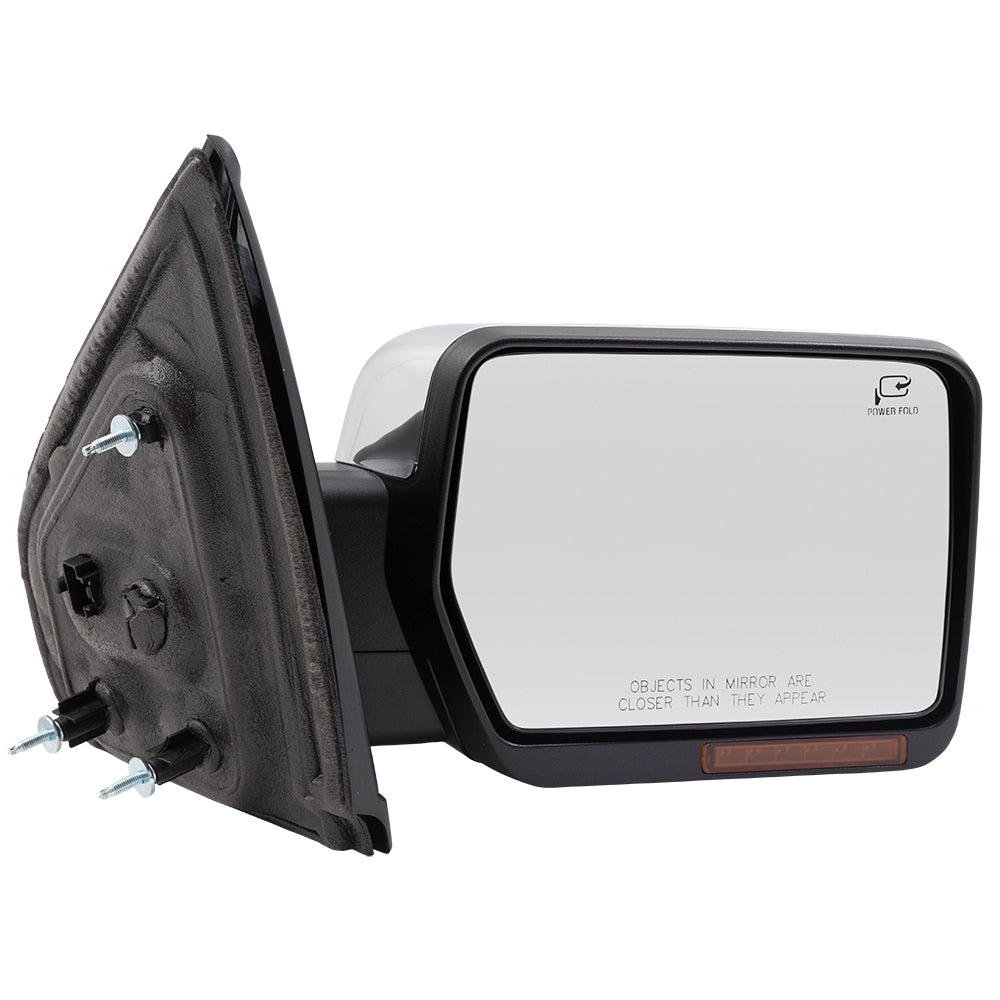 Power Mirror for 2009-2014 F-150 Reflector Pedestal Type Turn Signal Indicator Puddle Lamp Memory Heated Power Fold 9L3Z17683EB Set FO1320411