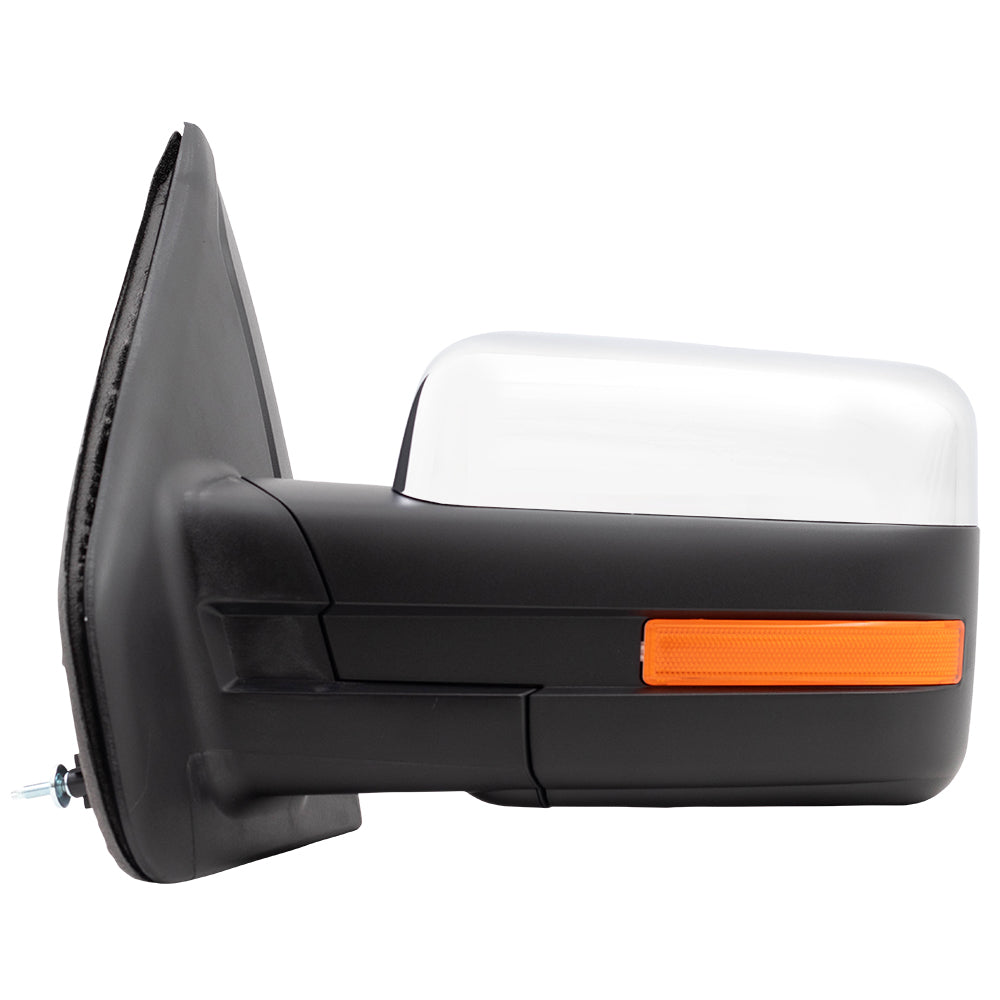 Power Mirror for 2009-2014 F-150 Reflector Pedestal Type Turn Signal Indicator Puddle Lamp Memory Heated Power Fold 9L3Z17683EB Left FO1320411