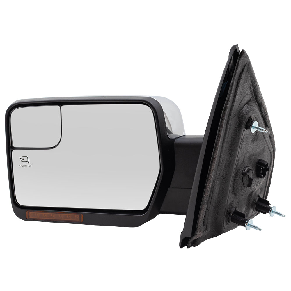 Power Mirror for 2009-2014 F-150 Reflector Spotter Glass Pedestal Type Turn Signal Indicator Puddle Lamp Memory Heated Power Fold BL3Z17683EA Left FO1320412