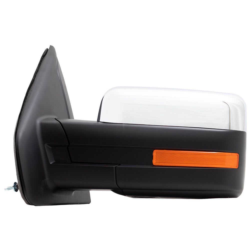 Power Mirror for 2009-2014 F-150 Reflector Spotter Glass Pedestal Type Turn Signal Indicator Puddle Lamp Memory Heated Power Fold BL3Z17683EA Left FO1320412
