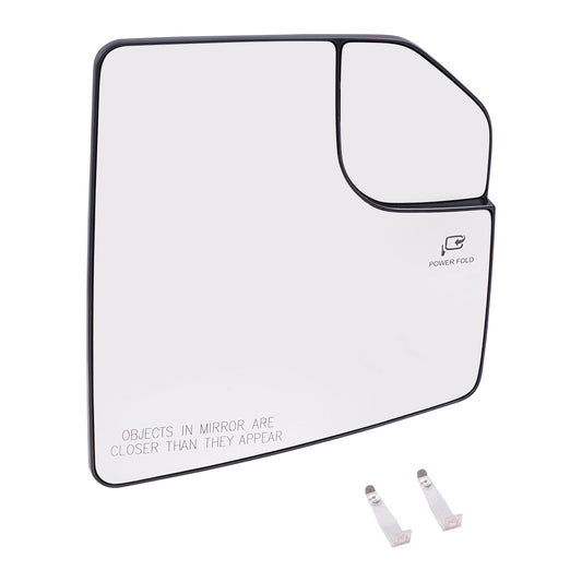 Mirror Glass with Base for 2015-2020 F-150 Blind Spot Detection Memory Heated FL3Z17K707C Right FO1325176