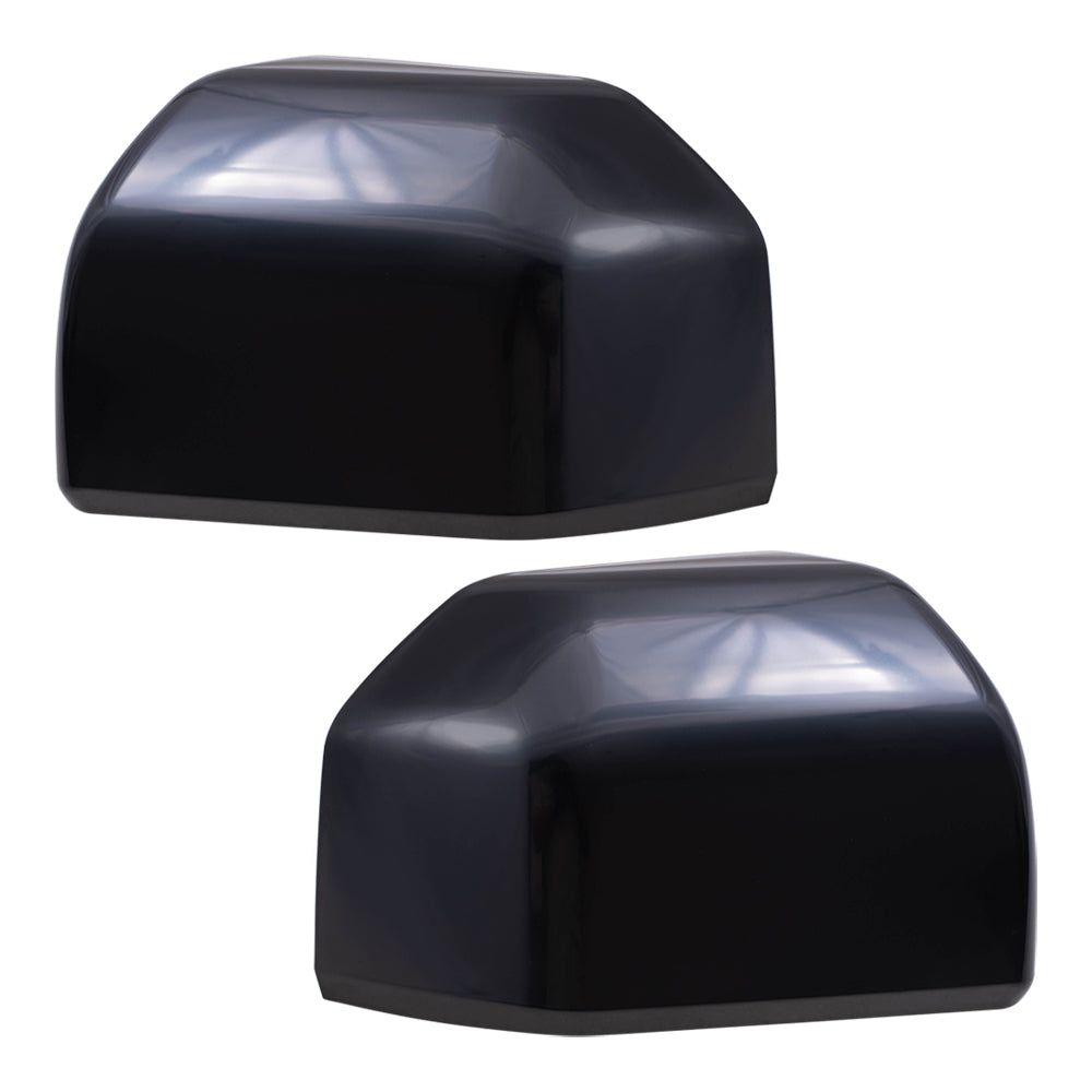 Brock Aftermarket Replacement Driver Left Passenger Right Mirror Cover Set Paint to Match Black Compatible with 2015-2020 Ford F-150