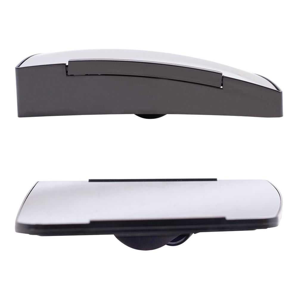 Upper and Lower Manual Tow Mirror Glass & Base Set without Heat Compatible with 2016-2019 F-650 SD and F-750 SD Driver's side