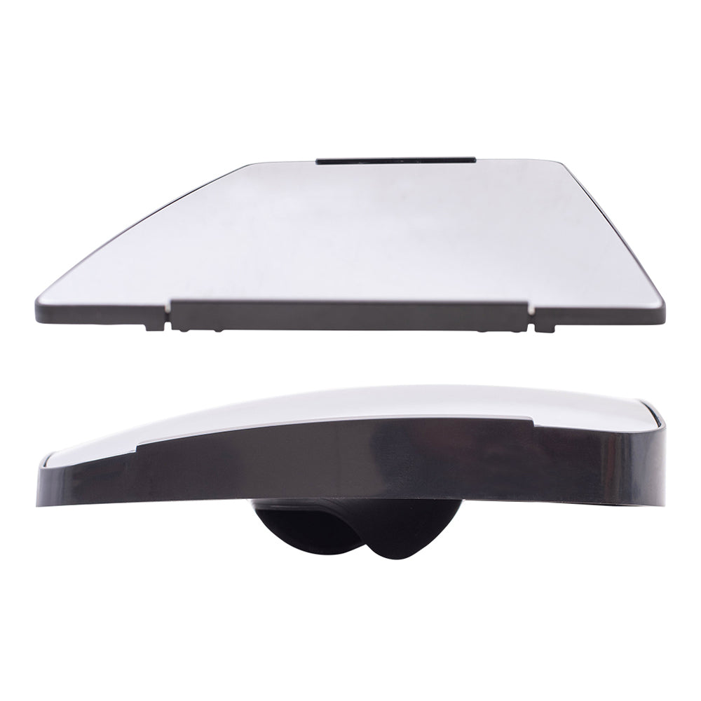 Upper and Lower Manual Tow Mirror Glass & Base Set without Heat Compatible with 2016-2019 F-650 SD and F-750 SD Driver's side