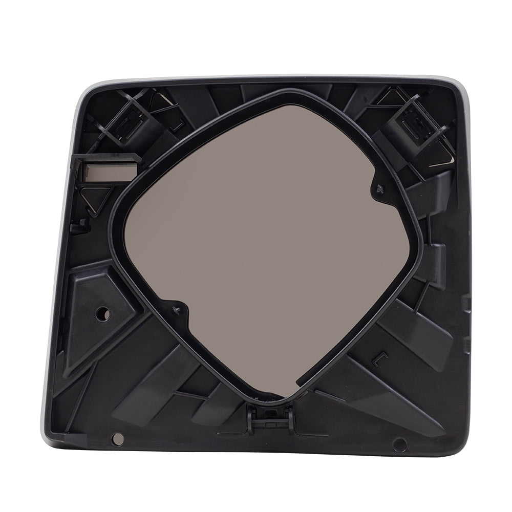 Brock Replacement Passenger Upper Tow Mirror Glass with Base Compatible with 08-16 Super Duty Pickup Truck