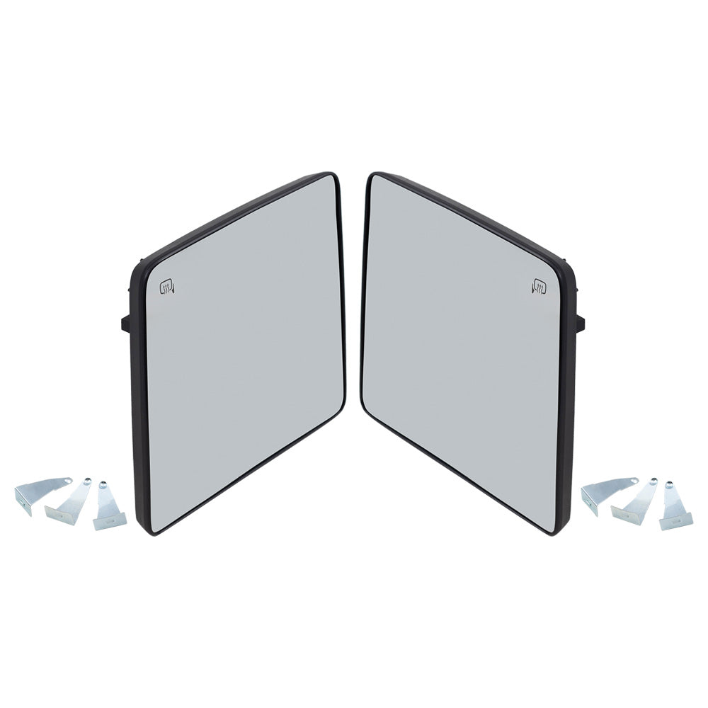 Mirror Glass with Base for 2013-2014 F-150 Upper Heated for 2008-2016 F-250 Super Duty for 2008-2016 F-350 Super Duty 7C3Z17K707H Set FO1324150