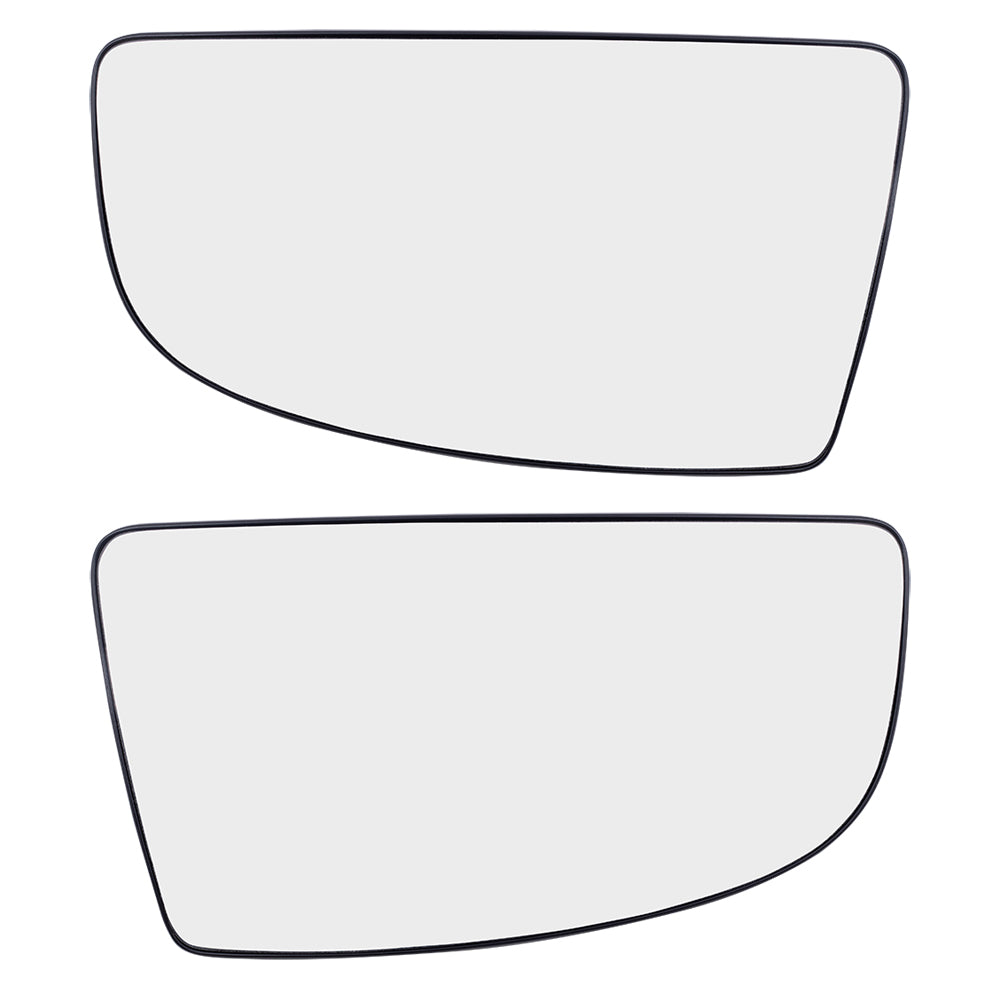 Brock Replacement Driver and Passenger Side Lower Tow Mirrors Glass & Base Compatible with 2015-2020 Transit