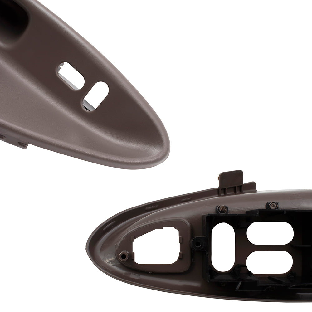 Brock Replacement Pair Set Inside Interior Door Pull Handle Switch Panel Housings Compatible with Mustang Coupe 1R3Z14527AAA 1R3Z14528AAA
