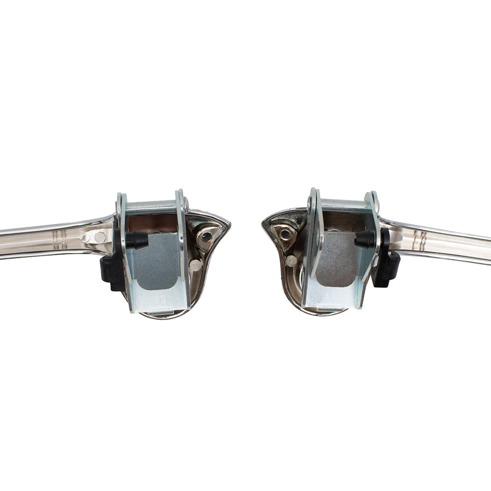 Brock Replacement Set of Outside Chrome Door Handles w/ Gaskets & Hardware Compatible with 67-68 Mustang Cougar C7ZZ6522404A C7ZZ6522405A