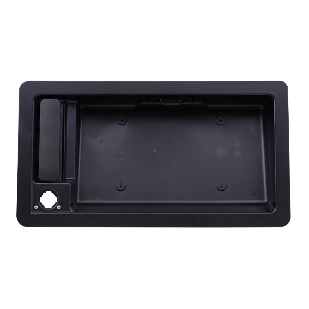 Brock Replacement Outside Door Handle and License Plate Bracket Textured Black Compatible with 92-07 E-Series