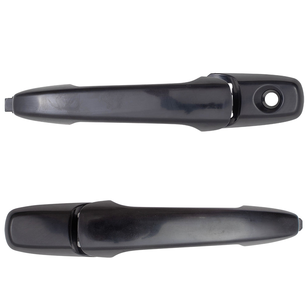 Brock Replacement Pair Set Outside Door Handles Front w/ Cap Compatible with 06-12 Fusion Milan MKZ Zephyr replaces AE5Z5422404AA