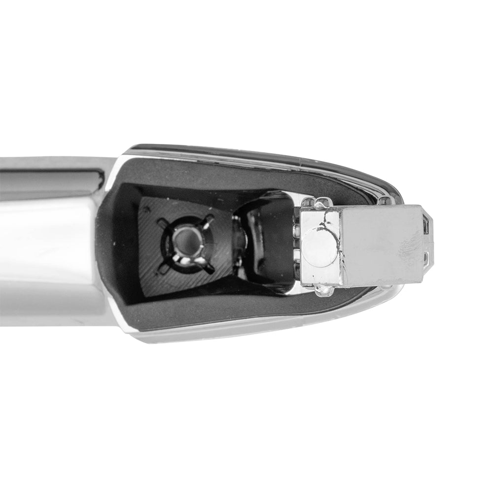 Brock Replacement Outside Door Handle Compatible with 2006-2012 Fusion Passengers Front Chrome Right w/ Cap AH6Z 5422404 BA AH6Z5422404BA