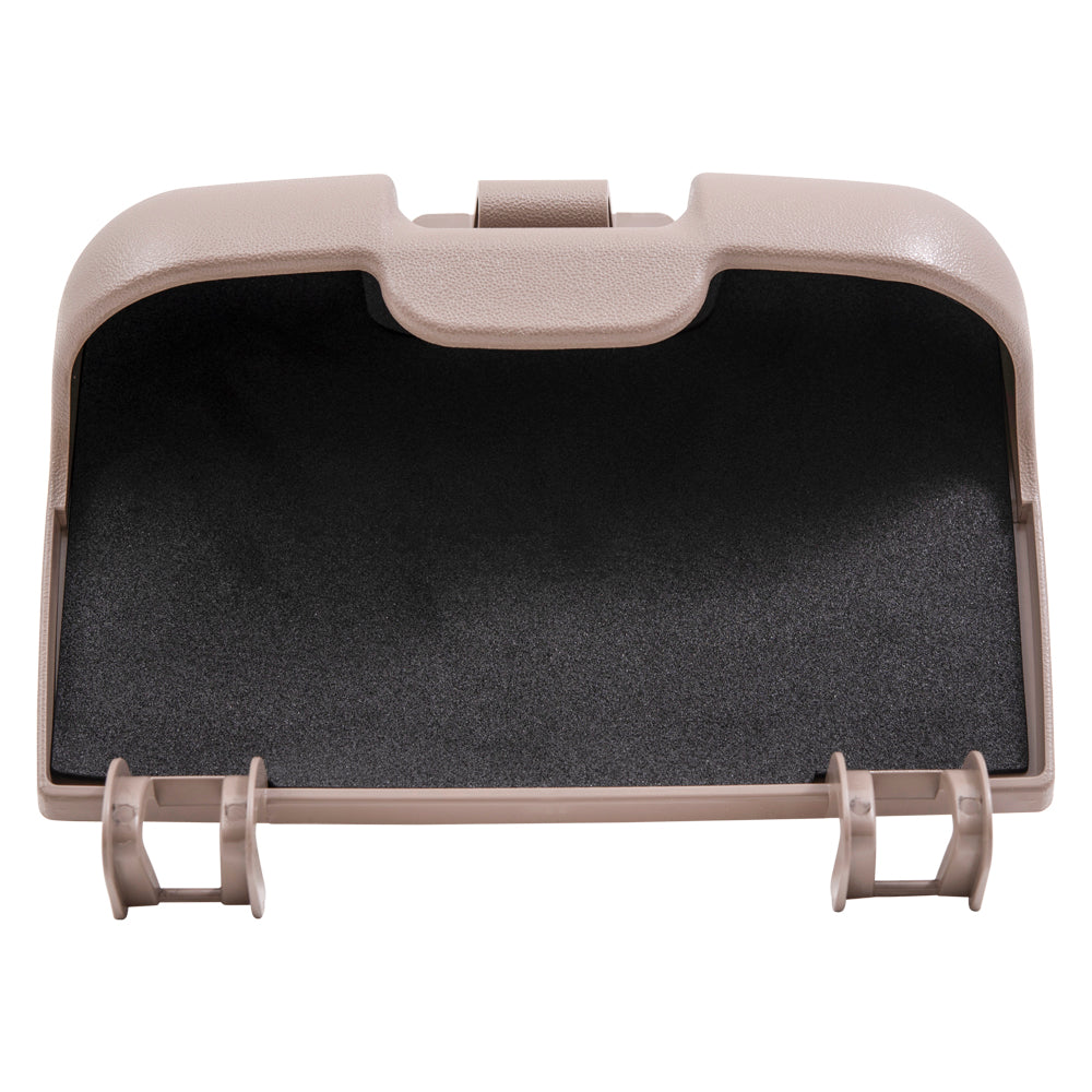 Brock Replacement Overhead Console Sunglasses Holder Box Tan Storage Bin Compatible with 2002-2007 F250 F350 F450 Super Duty Pickup Truck w/out Sunroof 2C3Z 7811586 BAA