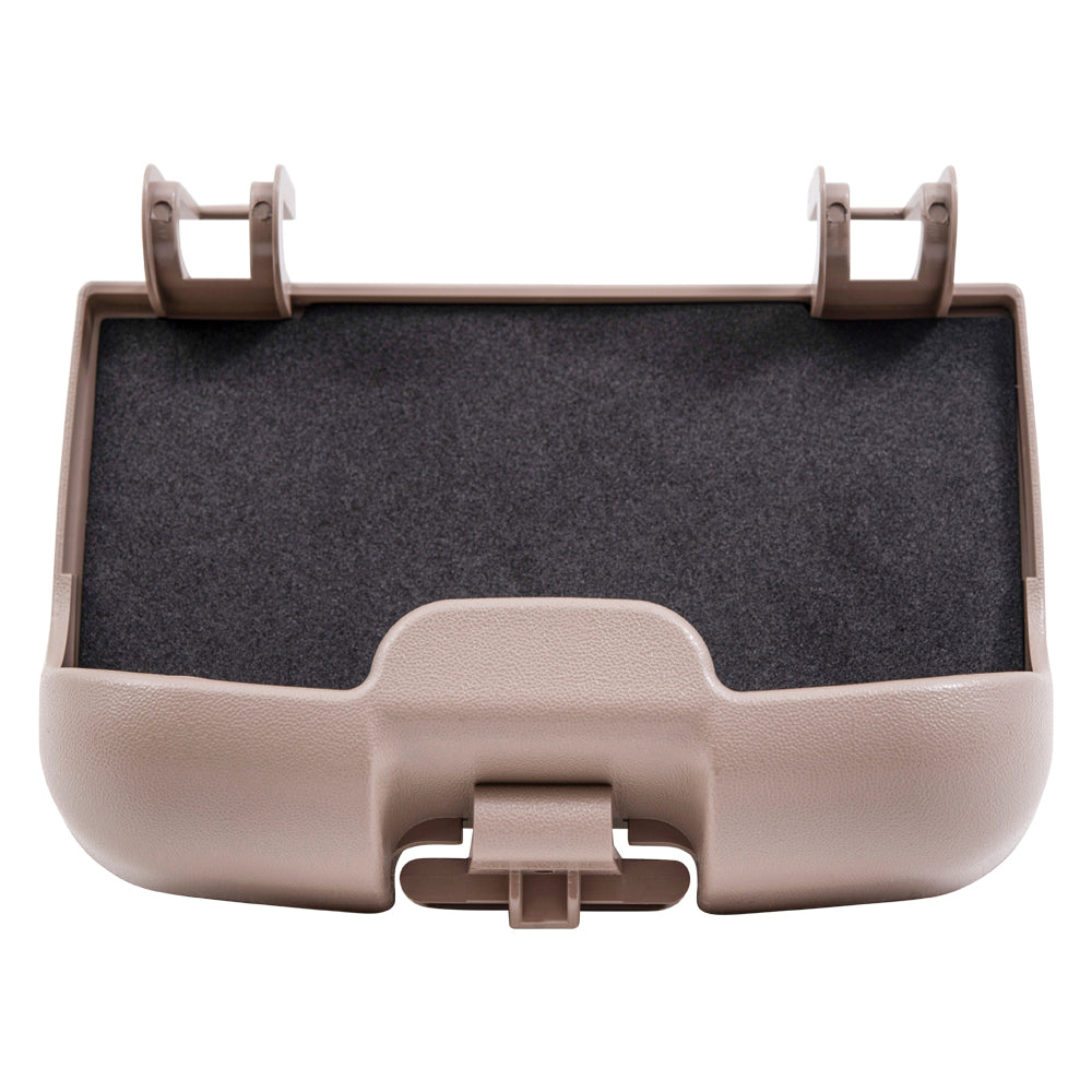 Brock Replacement Overhead Console Sunglasses Holder Box Tan Storage Bin Compatible with 2002-2007 F250 F350 F450 Super Duty Pickup Truck w/out Sunroof 2C3Z 7811586 BAA
