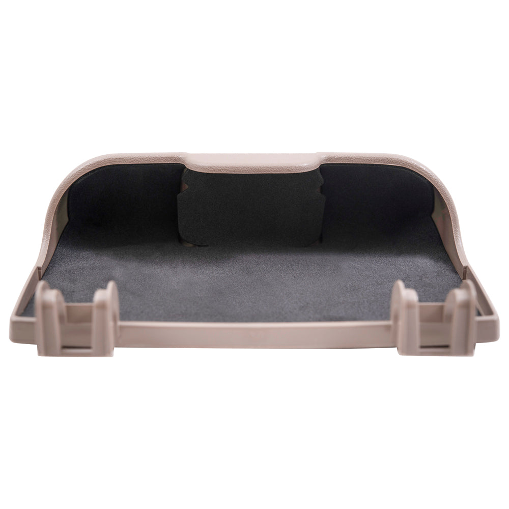 Brock Replacement Overhead Console Sunglasses Holder Box Tan Storage Bin Compatible with 2002-2007 F250 F350 F450 Super Duty Pickup Truck w/out Sunroof 2C3Z 7811586 BAA