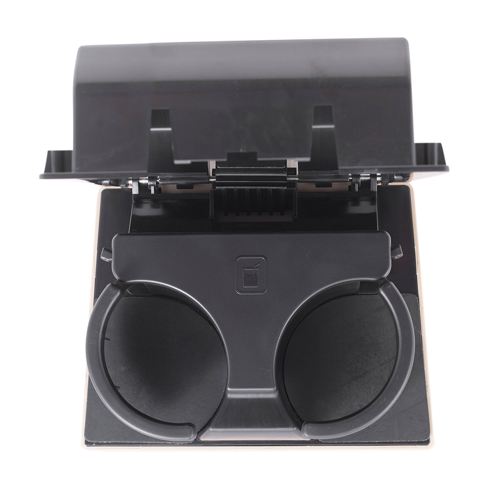Brock Replacement Tan (Camel) In-Dash Instrument Panel Cup Holder Compatible with 2008-2010 Super Duty