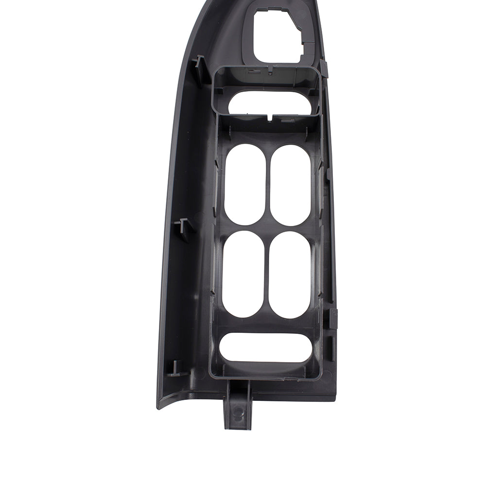 Brock Replacement Drivers Front Power Window Master Switch Left Dark Graphite Gray Trim Bezel Compatible with 01-03 F-150 Crew Cab Pickup Truck YL3Z14525AAC