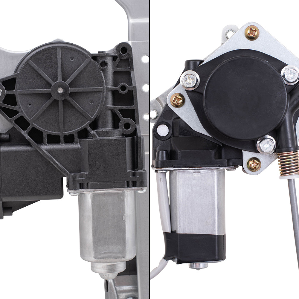 Brock Aftermarket Replacement Part Front & Rear Driver Side Power Window Regulators w/Motor Set Compatible with 2011-2014 Ford F-150 Extended Cab ONLY