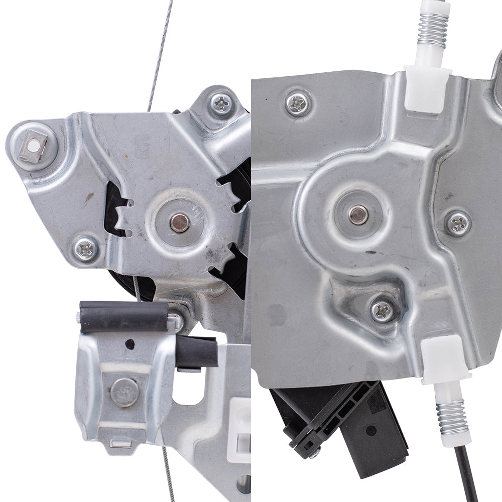 Brock Replacement Driver and Passenger Side Power Window Regulators with Motor-6 Pin Connector and One-touch Open/Close 4 Piece Set Compatible with 2013-2019 Escape