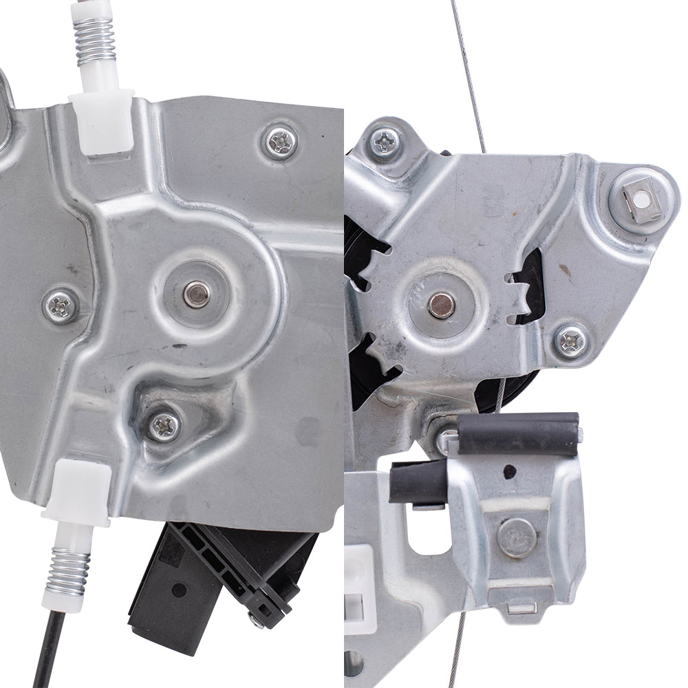 Brock Replacement Passenger Side Front and Rear Power Window Regulators with Motor-6 Pin Connector and One-touch Open/Close Compatible with 2013-2019 Escape