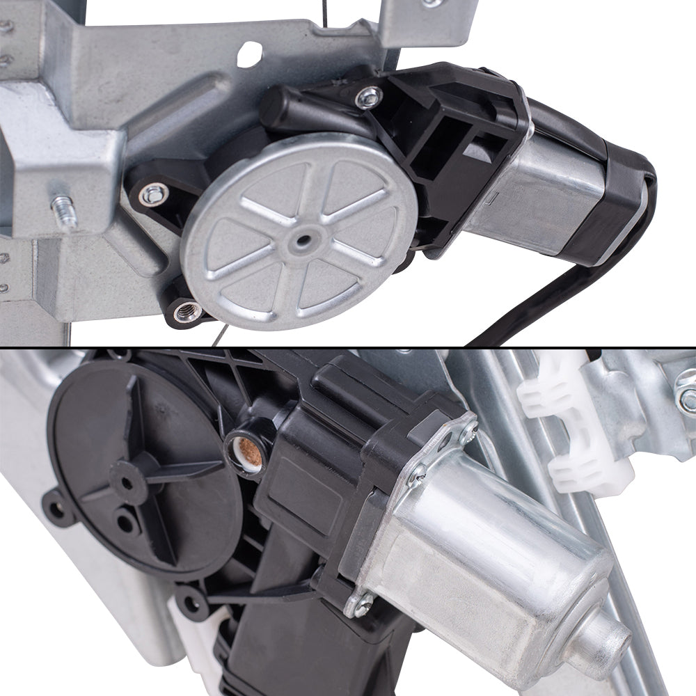 Brock Aftermarket Replacement Front and Rear Driver Left Power Window Regulators with Motor Compatible with 2013-2019 Ford Escape
