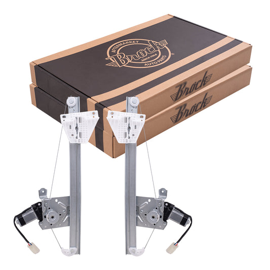 Window Regulator w/ Motor for 2013-2019 Escape 2 Pin Connector Rear CJ5Z7827001C Set FO1550140