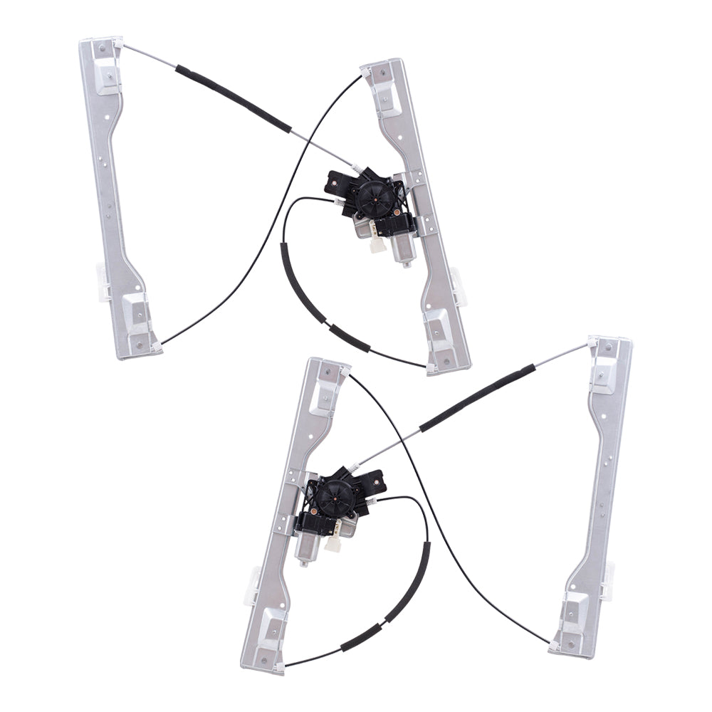 Brock Replacement Driver and Passenger Front Power Window Regulators w/ Motor Compatible with 15-20 F150 17-20 F150 Raptor 17-20 Super Duty