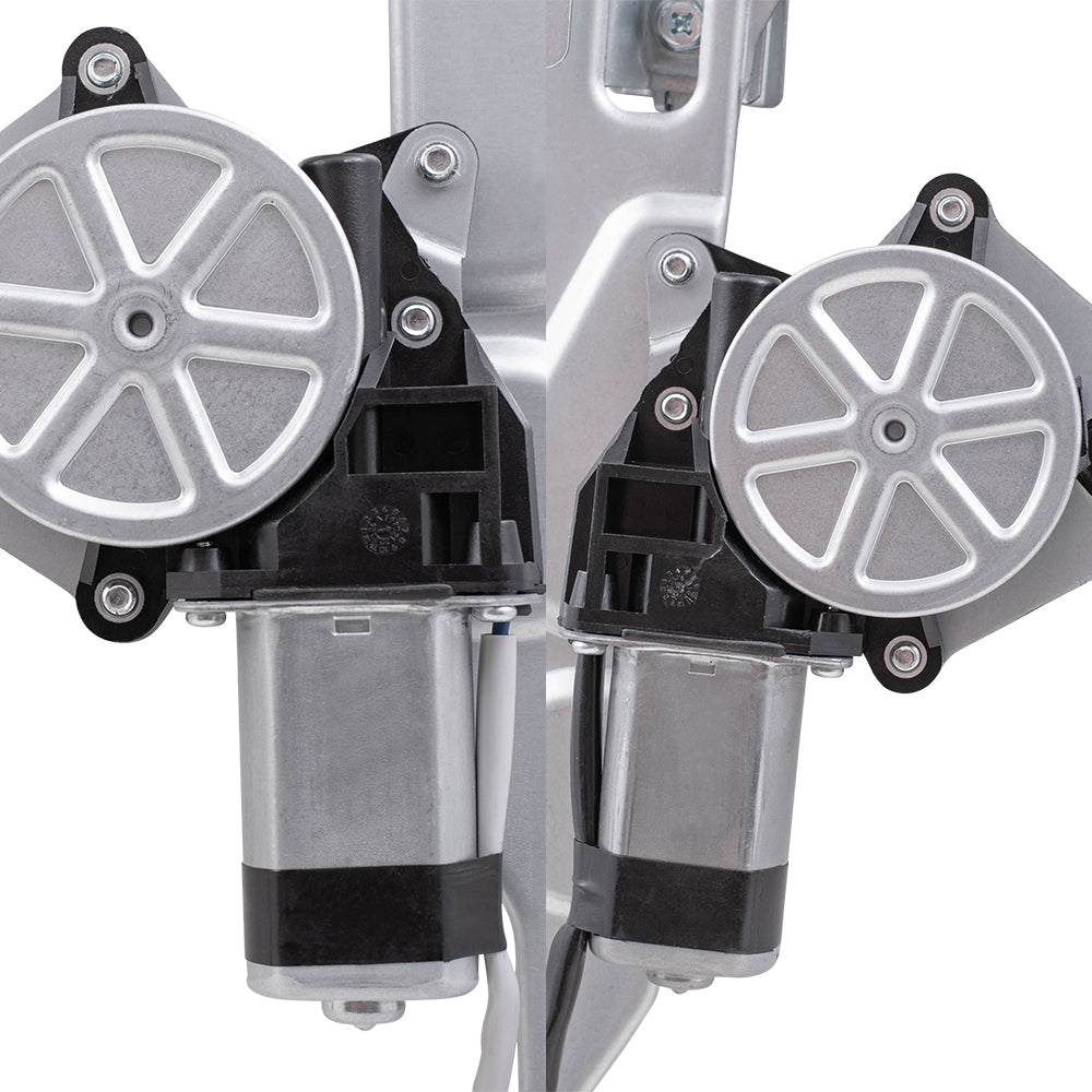 Brock Aftermarket Replacement Front and Rear Driver Left Power Window Regulators with Motor Compatible with 2009-2010 Ford F-150