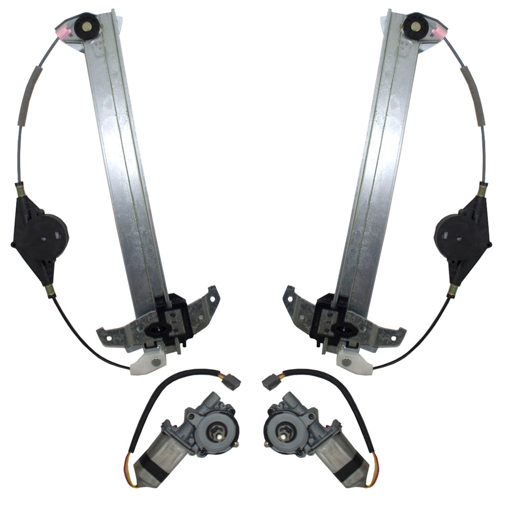 Brock Replacement Driver and Passenger Front Power Window Regulators & Motor Assemblies Compatible with 1994-1997 Town Car