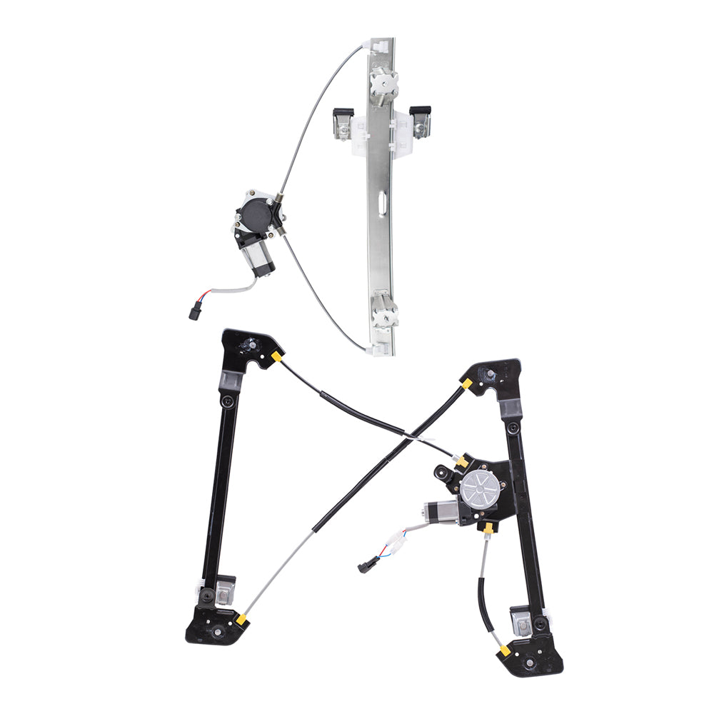 Brock Aftermarket Replacement Front and Rear Driver Left Power Window Regulators with Motor Compatible with 2004-2008 Ford F-150