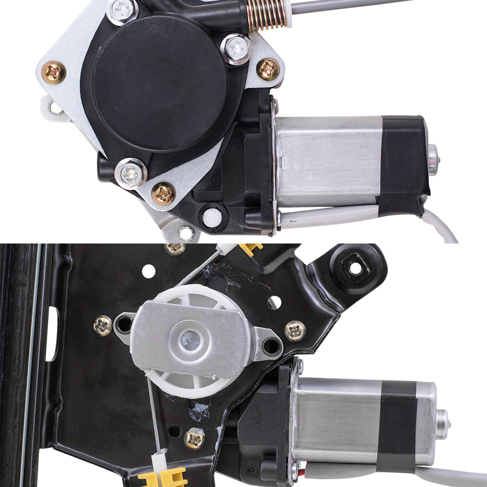 Brock Aftermarket Replacement Front and Rear Driver Left Power Window Regulators with Motor Compatible with 2004-2008 Ford F-150