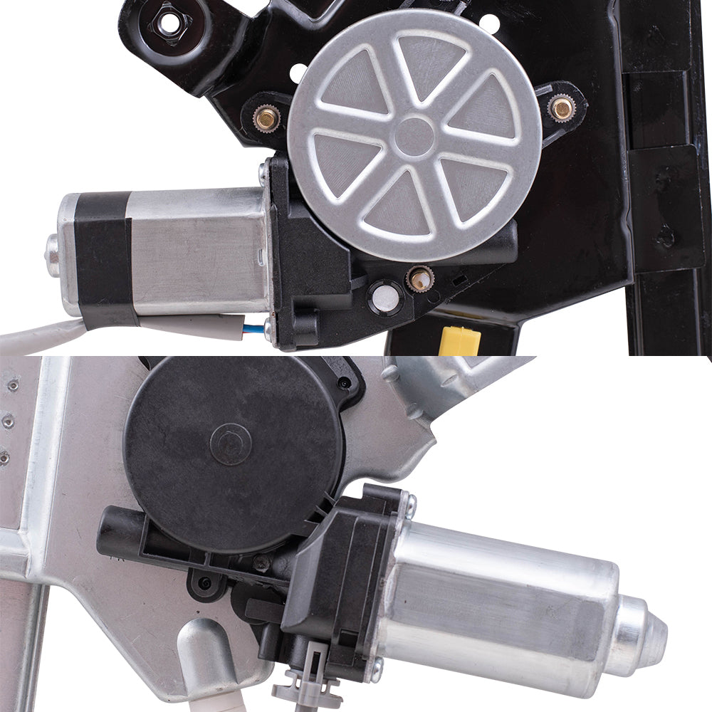 Brock Aftermarket Replacement Front and Rear Driver Left Passenger Right Power Window Regulators with Motor 4 Piece Set Compatible with 2004-2008 Ford F-150