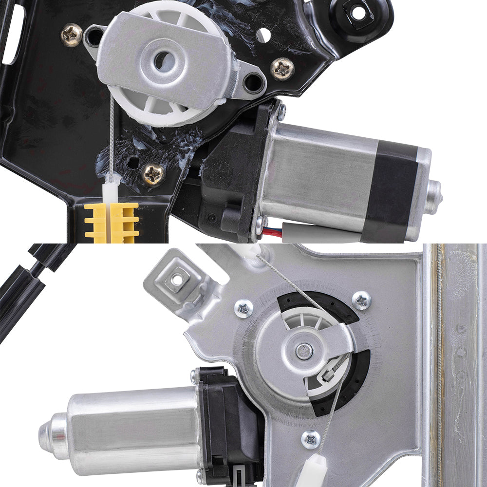 Brock Aftermarket Replacement Front and Rear Driver Left Passenger Right Power Window Regulators with Motor 4 Piece Set Compatible with 2004-2008 Ford F-150