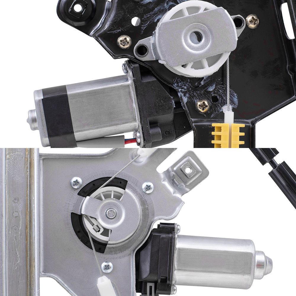 Brock Aftermarket Replacement Front and Rear Passenger Right Power Window Regulators with Motor Compatible with 2004-2008 Ford F-150