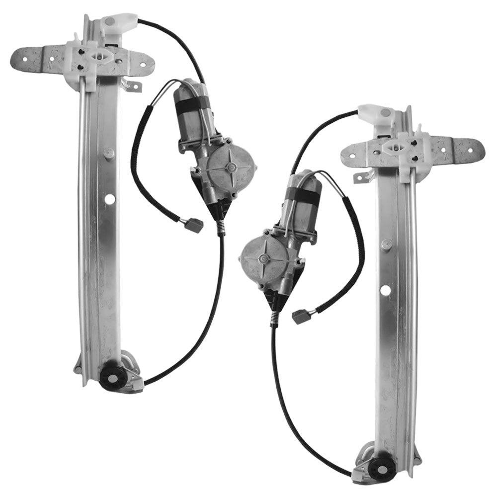 Brock Replacement Driver and Passenger Rear Power Window Regulators with Motors Compatible with 1998-2011 Town Car 7W1Z5427001A 7W1Z5427000A
