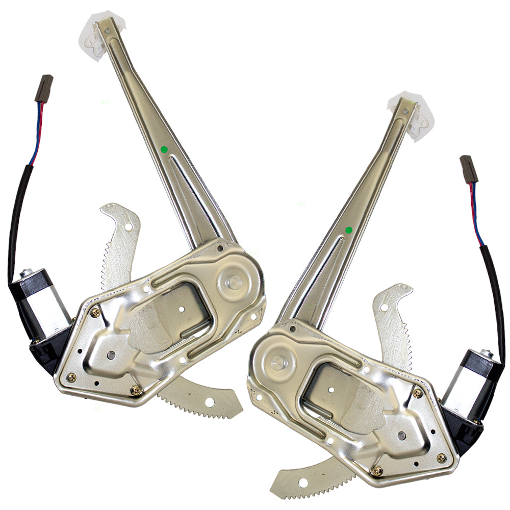 Brock Replacement Driver and Passenger Front Power Window Regulators & Motors Compatible with 1993-2011 Ranger 1994-2010 B2300 B2500 B3000 B4000 Pickup 1FAA59526 8L5Z7823394A