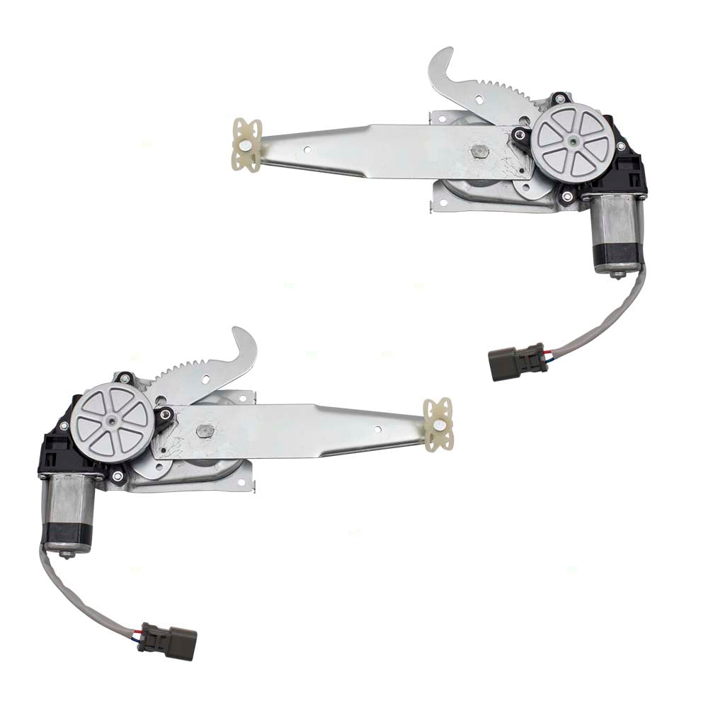Brock Replacement Pair Set Rear Power Window Lift Regulators w/ Motors Assemblies Compatible with 2003-2007 Taurus 2003-2005 Sable 3F1Z5427001AA 3F1Z5427000AA