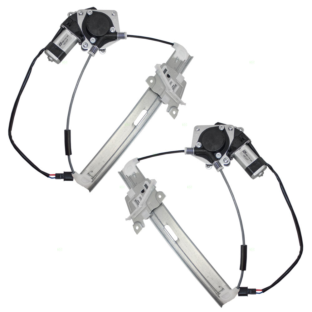 Brock Replacement Driver and Passenger Rear Power Window Lift Regulators with Motors Assemblies Compatible with 08-12 Escape Mariner 8L8Z 7827001 A 8L8Z 7827000 A