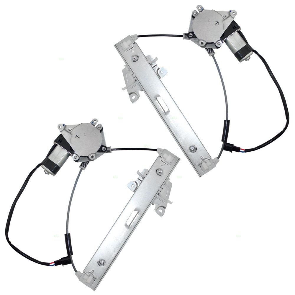 Brock Replacement Driver and Passenger Rear Power Window Lift Regulators with Motors Assemblies Compatible with 08-12 Escape Mariner 8L8Z 7827001 A 8L8Z 7827000 A