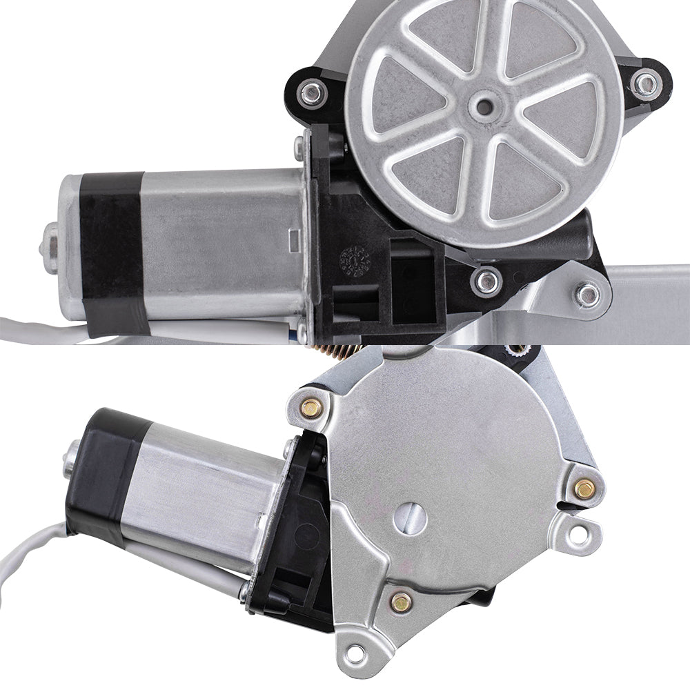 Brock Replacement Front and Rear Driver Side Power Window Regulators with Motor Compatible with 2009-2010 F-150/Lobo