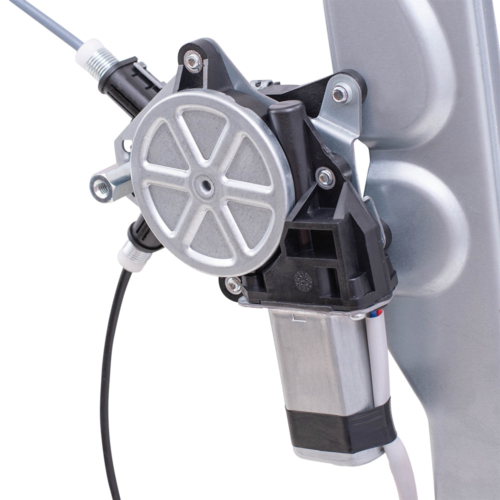 Brock Replacement Front and Rear Driver Side Power Window Regulators with Motor Compatible with 2009-2010 F-150/Lobo