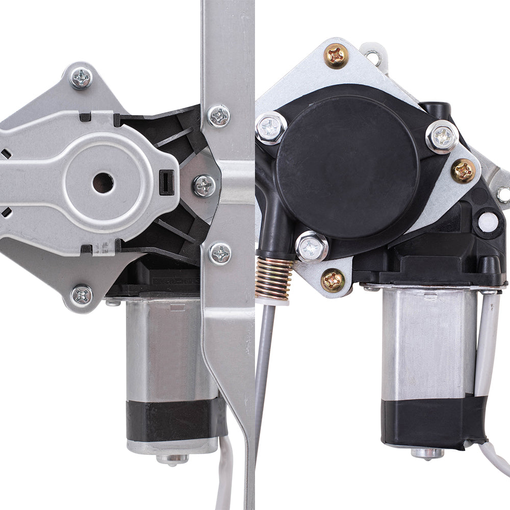 Brock Replacement Front and Rear Passenger Side Power Window Regulators with Motor Compatible with 2009-2010 F-150/Lobo