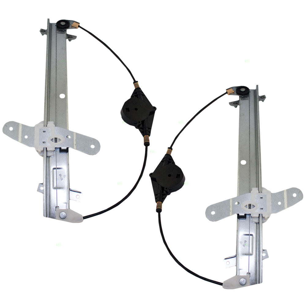 Brock Replacement Driver and Passenger Front Power Window Lift Regulators Compatible with 1992-2011 Crown Victoria Grand Marquis