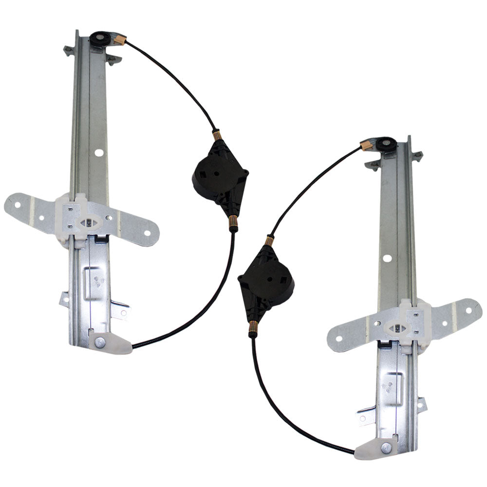 Brock Replacement Driver and Passenger Front Power Window Lift Regulators Compatible with 1992-2011 Crown Victoria Grand Marquis