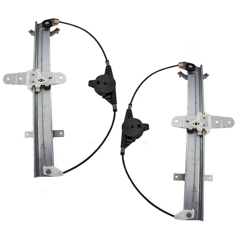 Brock Replacement Driver and Passenger Rear Power Window Lift Regulators Compatible with 1992-2011 Crown Victoria Grand Marquis